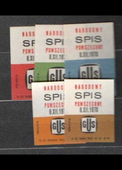 Narodowy spis powszechny 1970 - seria 5 etykiet (2)