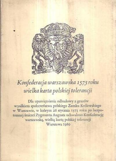 opr. Korolko, Tazbir - Konfederacja warszawska 1573 eoku - wielka karta polskiej tolerancji